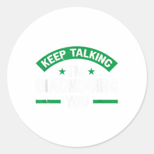 Green Ribbon Warrior & Supporters - Mental Hea Classic Round Sticker