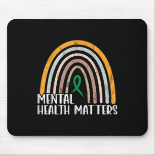 Green Ribbon Warrior &amp; Supporters - Mental Hea Mouse Pad