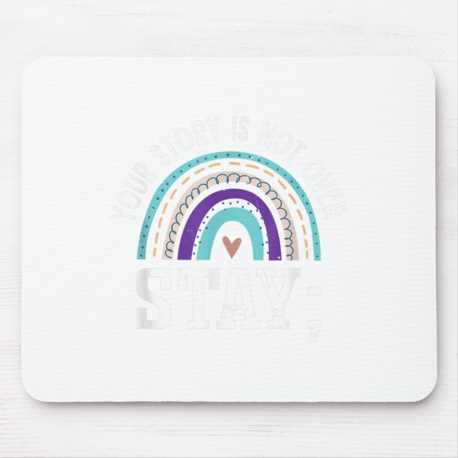 Green Ribbon Warrior &amp; Supporters - Mental Hea Mouse Pad (Front)