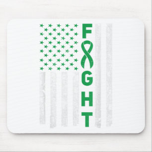 Green Ribbon Warrior & Supporters - Mental Hea Mouse Pad
