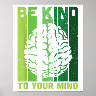 Green Ribbon Warrior & Supporters - Mental Hea Poster