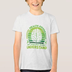 Green Ribbon Warrior &amp; Supporters - Mental Hea Tri-Blend Shirt