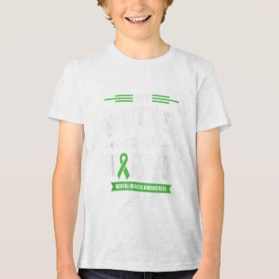 Green Ribbon Warrior &amp; Supporters - Mental Hea Tri-Blend Shirt