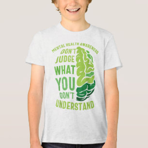 Green Ribbon Warrior &amp; Supporters - Mental Hea Tri-Blend Shirt