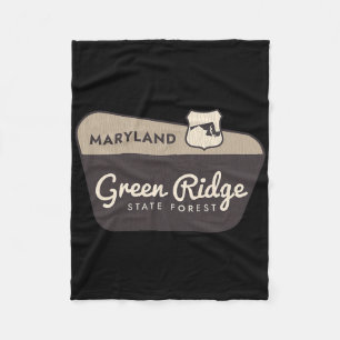 Green Ridge State Forest Maryland Welcome Sign Vac Fleece Blanket