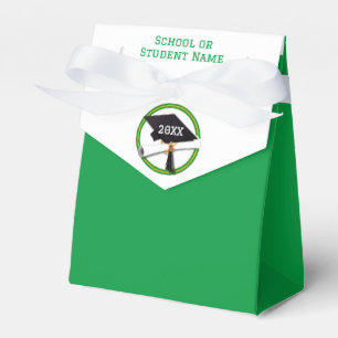 Green Ring on Grad Cap Graduation Favour Box