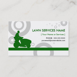 green rings mowing business card