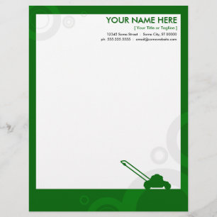 green rings mowing custom letterhead