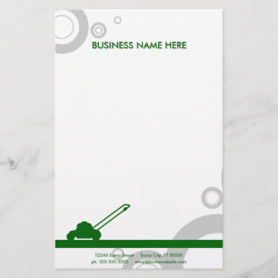 green rings mowing stationery