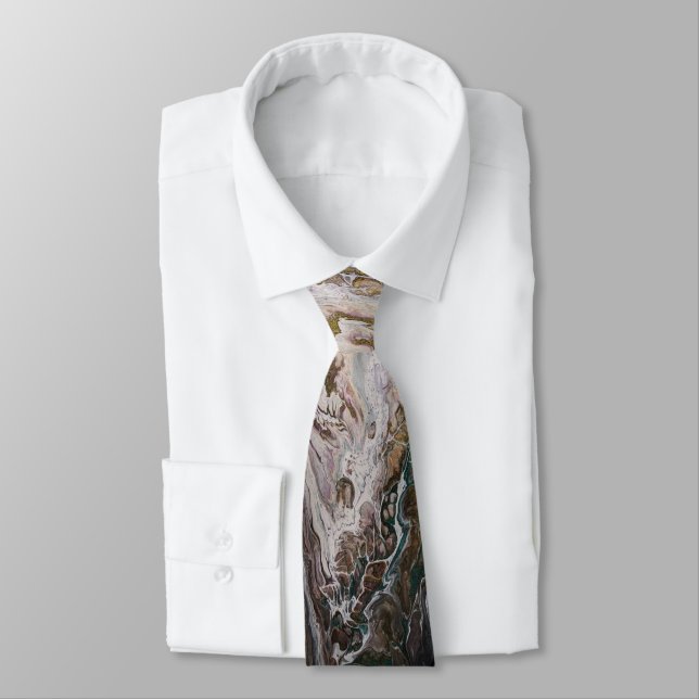 "Green Ripple" by JAD Neck Tie No.2 (Tied)