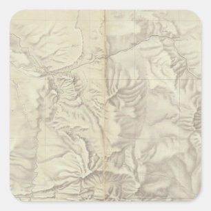 Green River Basin Topographical Square Sticker