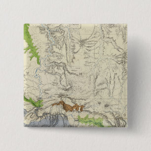 Green River from the Union Pacific Rail Road Map 15 Cm Square Badge