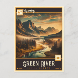 Green River, Wyoming   Vintage Postcard