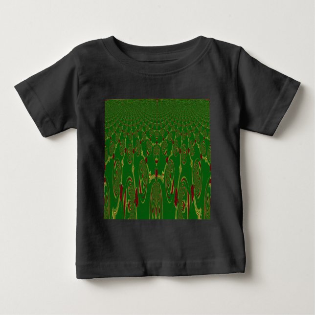 Green Robots Baby T-Shirt (Front)