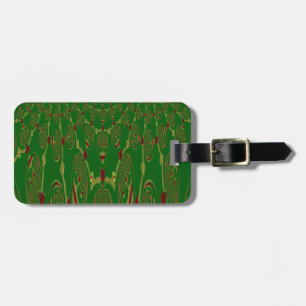 Green Robots Luggage Tag