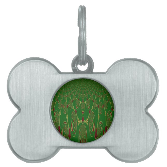 Green Robots Pet Tag (Front)