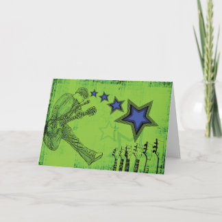 Green Rockin Birthday Card