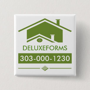 Green Roof 15 Cm Square Badge