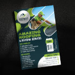 Green Roofing Services Repairs, Installation Flyer<br><div class="desc">Roofing Services Flyer Template - Customisable Design for Your Business This eye-catching flyer template is perfect for promoting your roofing business and attracting new clients. The design is fully customisable, allowing you to add your company logo, contact information, and unique selling points. Features: Professional design: Modern and sleek layout to...</div>