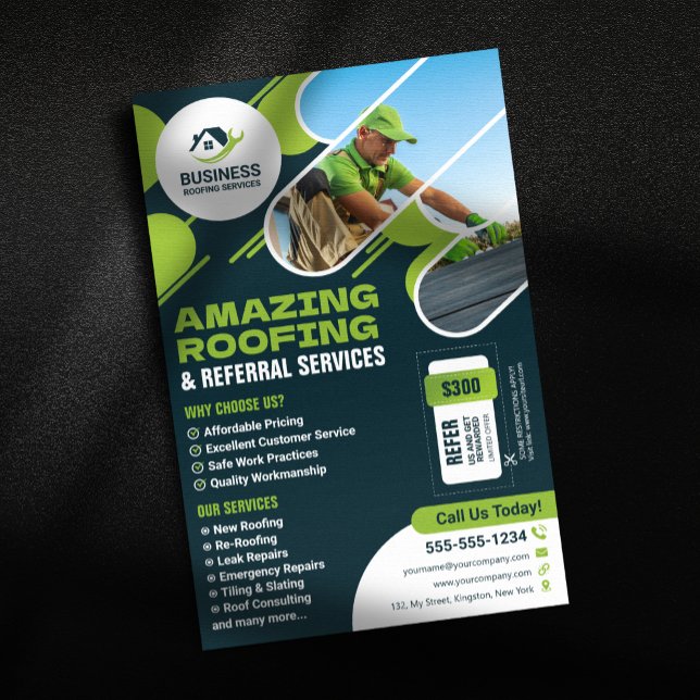 Green Roofing Services Repairs, Installation Flyer (Creator Uploaded)