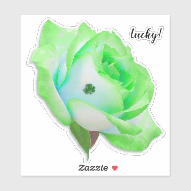 Green Rose with Shamrock (Sheet)