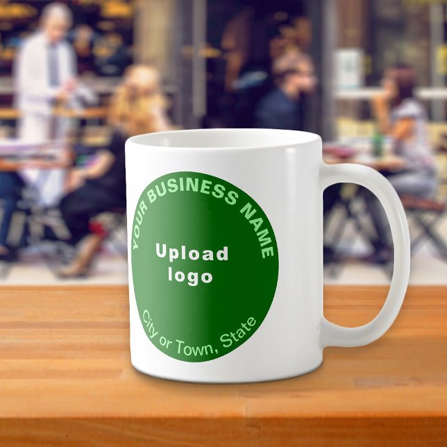 Green Round Business Brand on Mug (Green round business brand on mug)
