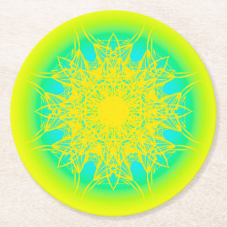 green round paper coaster