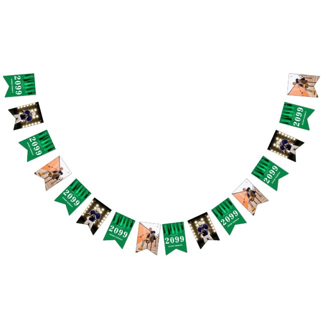 Green Row of Tassels Photo Graduation Bunting (All)