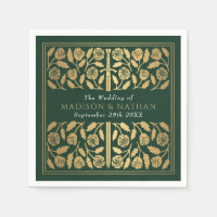 Green Royal Medieval Gold Sword Wedding