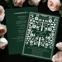 Green Royal Medieval Silver Sword Wedding Details