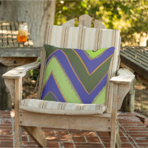 Green Royal Purple Artsy Cushion