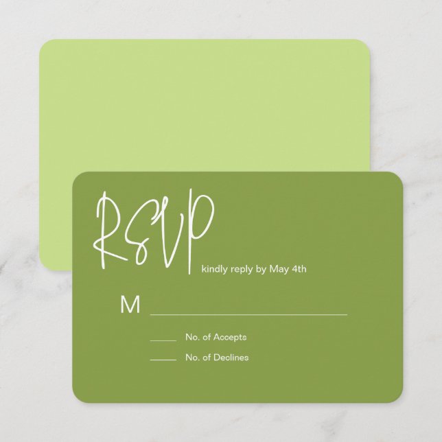 Green RSVP Card (Front/Back)