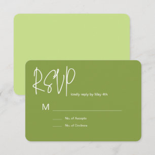 Green RSVP Card