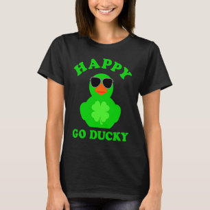 Green Rubber Duck Sunglasses Happy Go Ducky St Pat T-Shirt