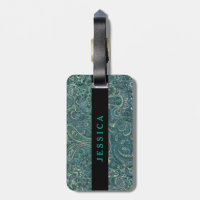 Green Rustic Colourful Ornate Retro Paisley