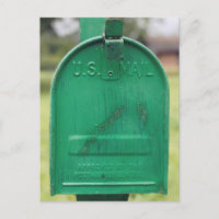 Green Rustic Mailbox Portrait