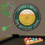 Green Rustic Wood Cheers n Beers Drinking Dart Boa<br><div class="desc">Cosy Living. Rustic Kelly Green Wood Tone Grain Cheers n Beers Drinking Beer Dart Board. This fun dart board is perfect for your Man cave and makes the perfect personalised Gift,  it's great for graduations,  weddings,  parties,  family reunions,  and just everyday fun. Our easy-to-use template makes personalising easy.</div>
