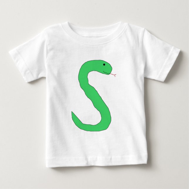 Green S Snake apparel Baby T-Shirt (Front)