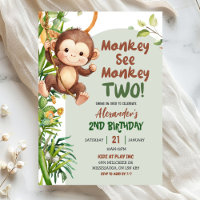 Green Safari Monkey See Monkey Two 2nd Birthday