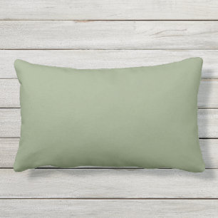 Green Sage Solid Lumbar Cushion