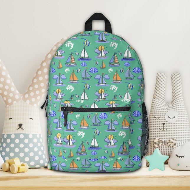 Green Sailing Boat Backpack (Creator Uploaded)