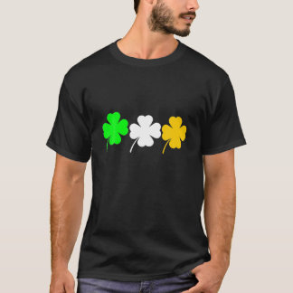 Green Saint Patrick' Day Clover Dandelion Blowing T-Shirt