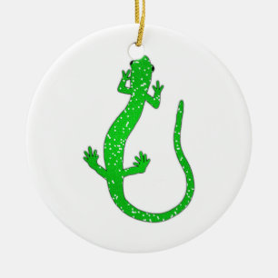 Green Salamander Logo Ceramic Tree Decoration