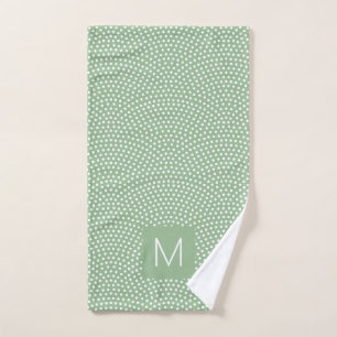 Green Same Komon Monogrammed Bath Towel Set