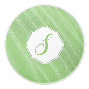 Green Sand Ripples Monogram Ceramic Pull