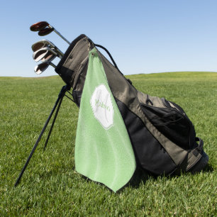Green Sand Ripples Personalised Golf Towel