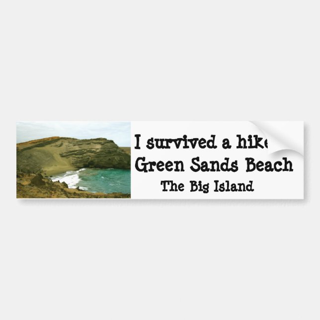 Green Sands Beach Hawaii Bumper Sticker (Front)