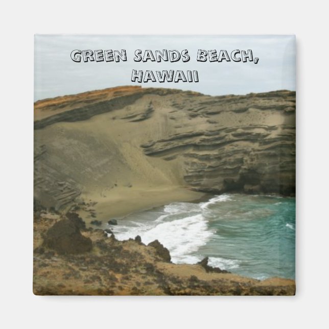 Green Sands Beach Hawaii Magnet (Front)
