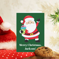 Green Santa Claus Customised Kids Christmas