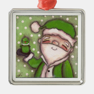 Green Santa - Ornament